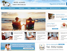Tablet Screenshot of hotelaldana.com.mx